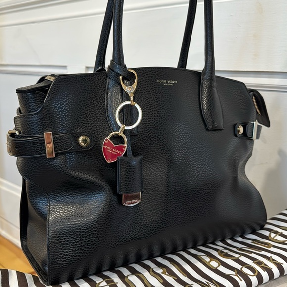 henri bendel Handbags - Henri Bendel Bag Large Hard Leather Structured Tote Bag EUC